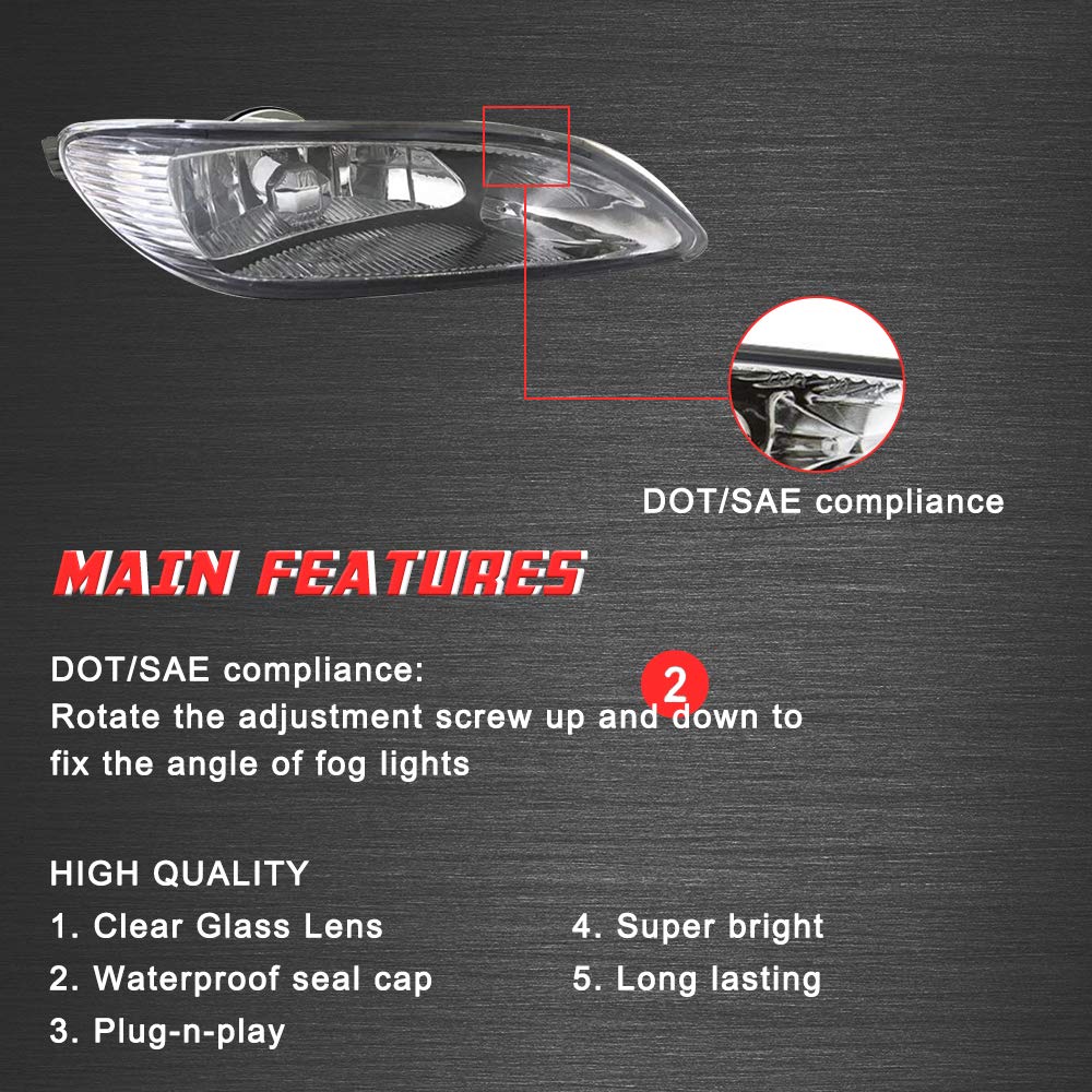 Amazon | 運転用フォグライトランプ 交換用 トヨタ カムリ 2002-2004